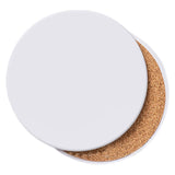 Custom Printed Round Absorbent Ceramic Coasters with Non-Slip Cork Backing